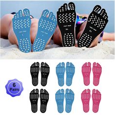 PRICES MAY VARY. 【PROTECT YOUR FEET BETTER】 Do you want to enjoy the fun on the beach with your famiy and friends, now you get the answer. You will get 6 pack beach foot pads with L 7-9.5 size with color black, rose and blue. This beach foot pads are waterproof, anti-cut, anti-slip and comfortable with thermal insulation, let you try to taking off your traditional barefoot insoles, feet free from hurt and feel unrestrained, free your feet to discover the pleasure of getting in touch with the earth 【COMPLETELY VERSATILE】 This barefoot foot pads is unisex, they are practical and nobody will miss it, your family and frineds will love it so much. Suitable for most occasion, like swimming, beach volleyball, spa, surfing, grass walking, beach walking, sand walking, beach game, hawaiian party, yo Hawaiian Party, Great Gifts For Women, Foot Health, Beach Volleyball, Female Friends, Luxury Store, 6 Packs, Blue Rose, 6 Pack