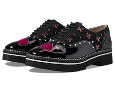 Blue by Betsey Johnson Pixxy - Women's Shoes : Black Multi : Bring on that funky and timeless touch to your look by slipping into the Blue by Betsey Johnson Pixxy sneakers. Microsuede, textile, and glittered PU upper. Synthetic lining with a cushioned footbed. Traditional lace-up closure. Round toe silhouette. Colorful rhinestone embellishments on the upper with glitter details. Block heel. Durable man-made outsole with enhanced traction. Imported. Measurements: Heel Height: 1 1 2 in Platform He Blue By Betsey Johnson, Into The Blue, Rhinestone Embellishments, Black Shoes Women, Shoes Black, Betsey Johnson, Women's Shoes, Block Heels, Style Me