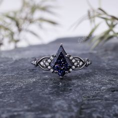 Galaxy Kite Cut Blue Sandstone Engagement Ring Moissanite Diamond Cluster Ring Silver Promise Ring Galaxy Gemstone Jewelry Anniversary Gift ITEM DESCRIPTION ✦Metal Type: Silver, Solid 10k Gold, 14k Gold or 18k Gold , Platinum ✦Size: the US Ring Size(3~9),All sizes are available. Contact me if they do not contain the size you want in the drop-down menu. ✦Engagement ring ✧Center Stone: Sandstone    Size: 7X10mm    Shaped:  Kite ✧Side Stone:l moissanite    Weight: 0.124ct    Clarity - SI -VS    Col Sapphire Gemstone Cluster Ring For Anniversary, Sapphire Crystal Ring With Accent Stones For Anniversary, Diamond White Sapphire Rings With Gemstones, Anniversary Sapphire Cluster Ring With Gemstone, Sapphire Crystal Diamond Ring For Promise, Silver Trillion Cut Sapphire Ring With Accent Stones, Gift Diamond White Lab-created Sapphire Ring, Sapphire Jewelry With Moissanite Accent Stones, Sapphire Cluster Ring With Accent Stones As A Gift