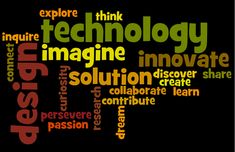 word cloud with words related to technology and innovation on black background stock photo - budget conscious