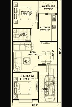 the floor plan for a two story house