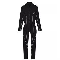 Essential Long-Sleeve Catsuit Brand New With Tags Size Medium With White Stripe You Love A One-And-Done Piece To Step Into, Zip Up, And Go. This Sleek Onesie Is Ready For Anything In Our Stretchy Performance Fabric. Layer It Up Or Wear On Its Own. Pull-On Long Bodysuit Long Sleeves Mock Neck With Zipper Closure Princess Seams Wicking Fabric Keeps You Cool & Dry 4-Way Stretch Follows Every Move.L Stretch Jumpsuits And Rompers For Winter Workwear, Black High Stretch Long Sleeve Jumpsuits And Rompers, Casual Black Long Sleeve Unitard, Trendy Fitted Long Sleeve Jumpsuits And Rompers, Black Trendy Long Sleeve Jumpsuits And Rompers, Trendy Fitted Long-sleeve Jumpsuits And Rompers, Chic Long Sleeve Bodysuit For Loungewear, Black Long Sleeve Unitard For Fall, Black Long Sleeve Bodysuit For Loungewear