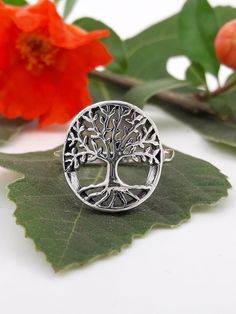 Solid Sterling Silver Beautiful Tree Of Life ring Design for woman. Symbolic Nickel-free Ring For Gift, Nickel-free Symbolic Ring For Gift, Nature-inspired Engraved Ring As A Gift, Nature-inspired Engraved Round Ring For Gift, Nature-inspired Engraved Ring For Gifts, Symbolic Nickel-free Engraved Ring Gift, Symbolic Engraved Nickel-free Ring As Gift, Nickel-free Spiritual Ring For Gift, Nickel-free Engraved Round Ring As Gift