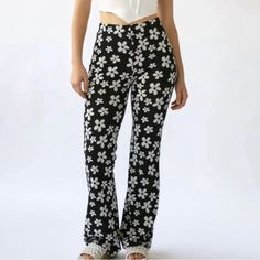 Fit Was Too Small For Me Floral Flare Pants, Flare Pattern, Purple Yoga Pants, Urban Outfitters Romper, Velvet Flare Pants, Bohemian Pants, Printed Flare Pants, Houndstooth Pants, Cropped Flare Pants