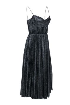 Make sure you're dressed to impress in this Lela Rose dress that will have you sparkling like a diamond! Perfect for any special occasion, this style will give you that glam look with strappy heels and a silver clutch. Shine on this holiday season! Size 6 Shell 72% Nylon, 18% Elastane, 10% Metallised Polyester Lining 100% Polyester Invisible zipper back Cowl neckline Sleeveless straps Pleated bottom Bust 38" Waist 30" Shoulder to hem 48.5" Glitter Evening Dress For Gala, Pleated Bodice Evening Dress For Prom Season Night Out, Chic Sequined Evening Dress For Date Night, Glamorous Dress With Pleated Bodice For Date Night, Elegant Sequin Dress For Date Night, Sparkling Gala Dresses, Glamorous Asymmetrical Evening Dress, Elegant Party Evening Dress With Pleated Bodice, Sparkling Dresses For Gala And Prom Season