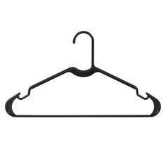 a black hanger on a white background