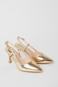 Dee Sling Back High Stiletto Court Shoes Classy Heels, Slingback Mules, Luxe Style, Mid Heel Sandals, Heels Classy, Pumps Heels Stilettos, Leather Socks, Kitten Heel Pumps, Boot Pumps