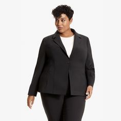 This tailored blazer is made from a machine-washable, wrinkle-resistant fabric that looks perfectly polished but is so comfortable, you might be tempted to nap. Its single-button closure creates an hourglass silhouette, and zippered pockets offer just the place to store your essentials. For easy storage, it folds up into a compact shape that fits into our large packable bag (sold separately). Versatile Office Outerwear With Notch Lapel, Tailored Versatile Outerwear For Formal Occasions, Versatile Formal Outerwear With Notch Lapel, Tailored Versatile Outerwear For Office, Tailored Versatile Workwear Blazer, Tailored Versatile Outerwear For Business, Fitted Notch Lapel Versatile Blazer, Tailored Versatile Business Outerwear, Tailored Versatile Blazer For Work