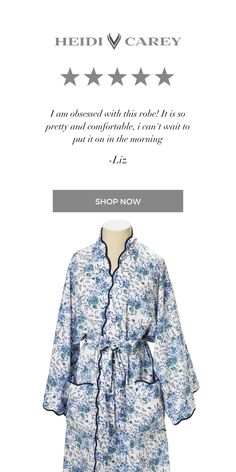 Blocked Printed kimono robes. Heidi Carey has just redesigned the bathrobe. Comfortable, elegant and well priced. Handmade for you in India. #HeidiCarey #robes #elegance Spring Cotton Robe For Bedtime, Cotton Spring Robe For Bedtime, Spring Cotton Bedtime Robe, Fitted Spring Robe For Loungewear, Fitted Robe For Spring Loungewear, Elegant Spring Cotton Robe, Spring Floral Print Loungewear Robe, Summer Floral Print Robe, Elegant Relaxed Fit Sleepwear For Spring