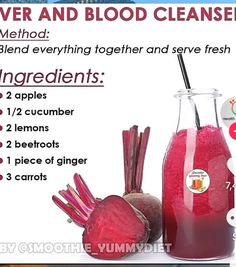 a poster with instructions on how to use beet and blood cleanser