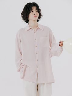 This is a minimal and casual shirt that is made out of high quality linen and tencel blend fabric. With high air permeability of the fabric that gives a soft touch, it is comfortable to wear in a daily life. - Natural wood buttons- Soft fabric and high air permeability- Oversized silhouette Pink Shirt For Everyday Summer Wear, Pink Summer Shirt For Everyday Wear, Pink Summer Shirt For Everyday, Pink Everyday Shirt For Summer, Pink Linen Long Sleeve Shirt, Pink Long Sleeve Linen Shirt, Wood Buttons, Oversized Silhouette, Casual Shirt