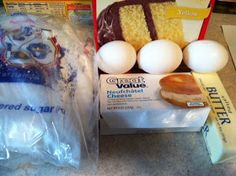 eggs, cheese, and other ingredients are sitting on the counter next to each other