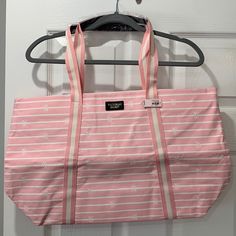 Brand New Victoria’s Secret Tote. Pink And White Canvas Chic Victoria's Secret Beach Bag, Victoria's Secret White Bag For Beach, Victoria's Secret White Beach Bag, Victoria's Secret Pink Bags For Vacation, Victoria's Secret Pink Vacation Bag, Victoria's Secret Beach Bag For Summer, Victoria's Secret Summer Beach Bag, Victoria's Secret Casual Beach Bag, Victoria's Secret Summer Vacation Bags