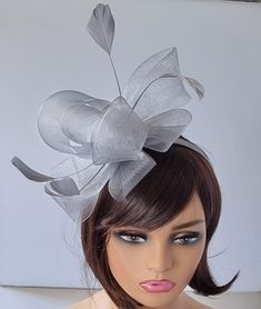 Silver Colour Fascinator With Flower Headband and Clip Wedding Hat,Royal Ascot Ladies Day Size: approx  22cm x 16cm Material:-,Feathers Note :- I can't accept return.. Thanks                                                          Customer's returns fascinator or other items  to me so shop will deduct shipping cost from refund  Which shipping cost shop will pay or paid for customer orders  Thank you Luxury Fitted White Fascinator, Adjustable Formal Headband For Kentucky Derby, Adjustable Summer Ceremony Headpieces, Adjustable Bridal Accessories For Summer Parties, Adjustable Headband Fascinator For Royal Ascot, Adjustable Hair Accessories For Royal Ascot Races, Adjustable Headband For Royal Ascot, Formal Adjustable Headband For Royal Ascot, Adjustable Headband For Wedding In Spring