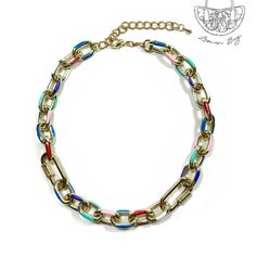 Multicolor Gold Chain Statement Necklace Brand: N/A Color: Gold / Multicolor Condition: New Without Tags Measurements: 17in Long-Chain (Adjustable To 20) ** Smoke-Free / Pet-Free House ** Offers Always Welcome Multicolor Metal Necklace With Adjustable Chain, Multicolor Metal Chain Necklace As A Gift, Multicolor Metal Chain Necklace For Gifts, Multicolor Link Jewelry With Adjustable Chain, Multicolor Chunky Chain Link Jewelry, Multicolor Link Chain Jewelry, Adjustable Multicolor Metal Chain Necklace, Trendy Colorful Chain Jewelry, Trendy Multicolor Metal Chain Necklace