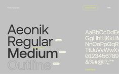 the aeonik regular medium font and numbers