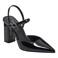 PRICES MAY VARY. Fun yet Chic, the Marc Fisher Doster dress pump is a perfect choice to pair with any outfit. The Doster features a stylish pointy toe, block heel and two straps that meet around the ankle. Pointed Toe Buckle Closure Imported 3.15" Heel Height