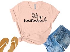 Namaste t-shirt, boho, yoga, healing, peaceful, self care This classic unisex jersey short sleeve tee fits like a well loved favorite that makes the best gift for any event. Chose from the various sizes and colors. T-Shirts ----------- *Bella Canvas *Solid Colors: 100% cotton *Heather Colors: 52% cotton, 48% polyester *crew neck *unisex sizing *all t-shirts are very soft CARE -------- *wash inside out in cold water *tumble dry low or air dry *do not bleach *Do not iron directly on the design *do not dry clean PRODUCTION TIME --------- *orders are processed within 2-5 business days before being shipped out. During the holidays, please expect delays due to the volume is higher than normal. RETURNS/EXCHANGES -------- Our shirts are made as each order comes in. They vary on color and size depe Spring Casual Yoga T-shirt, Relaxed Summer T-shirt For Relaxation, Casual Spring Tops For Relaxation, Comfortable Cotton T-shirt For Relaxation, Comfortable Summer T-shirt, Relaxed T-shirt For Summer Relaxation, Relaxed Fit Yoga T-shirt With Letter Print, Crew Neck Tops For Summer Relaxation, Relaxed Short Sleeve T-shirt For Relaxation