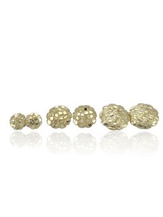 "Brand New 10K Solid Yellow Gold Diamond Cut Round Nugget Stud Earrings  Approximate Weight - Height - Width Small - Weight: 1.0 Grams - Length: 0.40\"(10mm) Width: 0.40(10mm) Medium - Weight: 2 Grams - Length: 0.48\"(10mm) Width: 0.48(15mm) Large - 3 Grams - Length: 0.60\" inches(10mm) - Width: 0.60\"(19mm) Metal: Real, Genuine 10K Yellow Gold ( Not Plated) Metal Purity: Stamped 10K Design: Diamond Cut Nugget Stud Earrings Material: 10K Genuine Gold Metal Stamp: 10K Country of Manufacture: Italy It comes in a Beautiful Free Gift Box These Earrings are 100% Authentic 10K Gold \"Not Plated or Filled\" This is a Beautiful Genuine 10K Solid Yellow Gold Nugget Stud Earrings will look Great on Men & Women." Gold Cluster Earrings With Diamond Cut In 14k Gold, Gold Diamond Cut Cluster Earrings In 14k Gold, Gold Hallmarked Round Cluster Earrings, Gold Cluster Earrings In 14k Gold, Gold Earrings With 14k Round Beads, 14k Gold Earrings With Round Beads, Gold Nugget, Minimalist Gifts, Solid Yellow