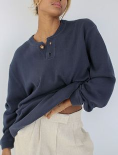 An instant classic. Featuring a boxy fit and made with a lightweight cotton blend, this sweater will effortlessly take you from season to season. Oversized Cozy Workwear Tops, Relaxed Cotton Sweater For Loungewear, Relaxed Everyday Sweater, Relaxed Cotton Sweater With Ribbed Cuffs, Relaxed Cotton Sweater For Fall, Comfy Cotton Soft Knit Tops, Comfy Soft Knit Cotton Tops, Relaxed Cotton Winter Sweater, Oversized Soft Knit Cotton Tops