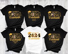 Photo Graduation Shirt, Family Matching Shirts, Proud Graduate Shirt,Personalized Squad T-Shirt,Graduation 2024,Custom Grad,Your Name School * High quality and super soft, comfortable shirt. Made with top-of-the-line vinyl and pressed with a professional grade heat press. * Please check all color and size charts before place the order. Since all shirts are custom made based on your selection, I don't accept return or exchange unless there is an issue with your order. *We're working with different shirt brands based on the color/size availability. All shirts we use are soft style, not heavy cotton. Solid colors are all cotton and heather colors are cotton/poly blend. (there may be exceptions) *Our Sweatshirt 70% SoftLume combed and ring spun cotton, 30% polyester fleece- with 100% SoftLume Graduation Shirts For Family, Grad Shirts, Family Matching Shirts, Grad Ideas, Graduation 2024, Senior Shirts, Graduation Shirt, Graduation Shirts, Squad Shirt