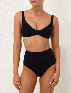 The Separates Scoop Bra in Black from our Summer Swim 2024 Collection. A bikini top constructed from form-fitting Italian lycra featuring a scoop neckline and fixed straps. Chic Swimwear With Built-in Bra And Scoop Neck, Chic Scoop Neck Smoothing Swimwear, Chic Seamless Swimwear With Scoop Neck, Scoop Neck Smoothing Swimwear, Scoop Neck Smoothing Swimwear For Poolside, Sleek Swimwear With Smoothing Scoop Back, Sleek Scoop Neck Swimwear For Poolside, Sleek Smoothing Swimwear With Scoop Back, Chic Seamless Scoop Neck Swimwear