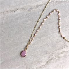 Rose Chalcedony 14k Gold Plated Crystal Rosary Necklacesoft And Pretty Longline Pink Chalcedon Rosary Crystal Necklace Just In Time For Spring / Summer, Mother’s Day And Wedding Season. Perfect Bridesmaid Gift. Great Styling Piece W Anything From Blouses And Tops To Dresses And Jumpsuits. Layer W Other Pieces Of The Collection Found In Our Closet Or W Your Own Jewelry. Versatile Lovely Piece Gold Boho Necklace, Luna Jewelry, Baguette Diamond Necklace, Rosary Chain Necklace, Floating Diamond Necklace, Baguette Necklace, Chalcedony Necklace, Boho Layering, Friendship Necklaces