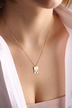 "Initial Heart Gold Necklace, Personalized Initial Jewelry, | Minimal Letter Necklace ,Heart Necklace,Gold initial necklace ,Mothers day gift Mothers Day Gift - Personalized Handmade Silver Jewelry crafted with love from solid sterling silver in TEXAS. ►HOW TO ORDER 1.Choose the necklace material you prefer 2.Choose the necklace chain length<14'' for kids, 16'' for teenager, 18'' for adult> 3.Enter your personalized information by our personalized instruction. 4.Click \" Buy it know\" or \" Add Everyday Initial Pendant Charm Necklace For Mother's Day, Personalized Heart Pendant Charm Necklace For Everyday, Everyday Initial Pendant Necklace With Heart Charm, Dainty Initial Pendant Charm Necklace For Gift, Dainty Initial Pendant Charm Necklace As Gift, Dainty Charm Necklace With Initial Pendant As A Gift, Dainty Initial Pendant Charm Necklace For Mom, Minimalist Initial Pendant Charm Necklace For Gift, Minimalist Initial Pendant Charm Necklace As Gift