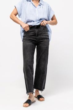 Thea Jeans Dark Wash Stretch Cropped Jeans With Frayed Hem, Stretch Cropped Jeans With Frayed Hem In Dark Wash, High Rise Cropped Jeans With Frayed Hem, Dark Wash Mid-rise Cropped Jeans With Frayed Hem, Trendy Dark Wash Cropped Jeans With Frayed Hem, High Rise Flare Jeans With Frayed Hem, High Rise Pants With Frayed Hem For Fall, Straight Leg Bottoms With Frayed Hem For Fall, Stretch Flare Jeans With Frayed Hem And Cropped Leg