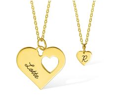 Cherished Bonds - Mother-Daughter Heart Necklace Set Unite Hearts with Elegant Style Heartfelt Connection - Discover the essence of maternal love with our Mother-Daughter Heart Necklace Set. This exquisite collection features two heart-shaped necklaces, meticulously crafted to symbolize the unbreakable bond between a mother and her daughter. It's not just jewelry; it's a tribute to love, making it an ideal accessory for mother-daughter moments. Sophisticated Elegance - Each heart pendant boasts a refined, elegant design, with a polished finish that exudes sophistication. Whether it's a casual day out or a special event, these necklaces add a graceful touch to any attire. Their delicate size ensures they're suitable for daily wear, subtly celebrating your connection. Personal Touch - Add a Customizable Heart Necklace For Birthday And Mother's Day, Handmade Double Heart Necklaces For Mother's Day, Customizable Heart-shaped Necklace For Father's Day, Customizable Heart Necklace For Father's Day, Father's Day Customizable Heart Necklace, Customizable Open Heart Necklace For Mother's Day, Customizable Open Heart Necklaces For Mother's Day, Customizable Heart Necklace For Mother's Day, Customized Heart Necklace For Mother's Day Anniversary