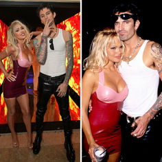 celebrities dressed up as other celebrities for halloween Mgk As Tommy Lee, Tommy Lee And Pam Anderson Costume, Pamela Anderson And Tommy Lee, Kendall Jenner Halloween, Meghan Fox, Star Wars Halloween Costumes, Pam And Tommy, Star Wars Halloween