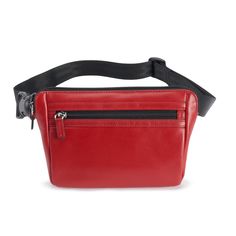 "Keep your personal items secure while staying fashionable with this ili slim leather belt bag. HANDBAG FEATURES RFID lining HANDBAG DETAILS 5.75""H x 9""W x 1""D 10.5"" to 17.5"" waist strap length 2 exterior zip pockets & 1 interior slip pocket 3 card slots Slide buckle Zipper closure CONSTRUCTION & CARE Leather, polyester blend Professional leather clean Imported Gift Givers: This item ships in its original packaging. If intended as a gift, the packaging may reveal the contents. WARNI Red Pouch Belt Bag For Travel, Red Travel Pouch Belt Bag, Red Rectangular Belt Bag For Travel, Red Belt Bag With Removable Pouch, Classic Belt Bag With Cell Phone Pocket For Business, Classic Business Belt Bag With Cell Phone Pocket, Red Business Bag With Smooth Grain, Modern Red Bag With Cell Phone Pocket, Red Leather Crossbody Belt Bag