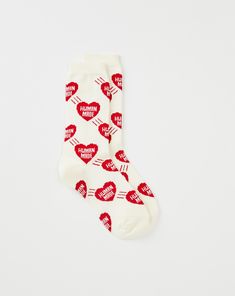 Human Made Heart Socks  - XHIBITION Heart Logo Design, Streetwear Collection, Japan Color, Heart Socks, Human Made, Heart Motif, Heart Logo, Book Candle, Red Hearts