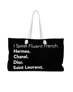 I Speak Fluent French Black