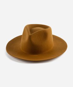 Gigi Pip felt hats for women - Zephyr Rancher - fedora teardrop crown with a stiff upturned brim [cinnamon] Classic Curved Brim Hat For Fall, Fall Flat Brim Top Hat, Classic Wide Brim Panama Hat For Fall, Classic Panama Hat With Curved Brim For Fall, Classic Curved Brim Fedora For Fall, Classic Solid Hats For Fall, Classic Fedora With Curved Brim For Fall, Classic Fall Hats, Wool Fedora With Curved Brim In Solid Color