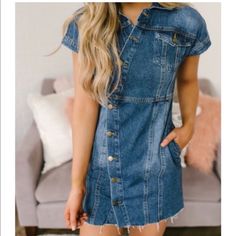 Free People The City Mini Denim Dress Msrp $108 Nwt Sizes Available: Xs (True To Size!) Approx. Measurements Flat Length 32“ Bust 17“ Waist 13.75” Hip 17“ -Asymmetrical Wrap Denim Dress, Structured Denim, Side Pockets, Buttons Can Be Unbuttoned More Or Less For Different Looks New To Poshmark? $5 Free With Sign Up Code: Outlying0077 Bundle Items And Pay Shipping Once! Comment Below For Help! @288-92.Xs/294. Medium Wash Denim Dresses With Short Sleeves, Medium Wash Denim Dress With Short Sleeves, Medium Wash Denim Short Sleeve Dress, Dark Wash Short Sleeve Dress With Buttons, Casual Medium Wash Mini Dress With Pockets, Casual Button-up Mini Dress In Medium Wash, Blue Denim Mini Dress With Pockets, Trendy Fitted Denim Dress With Frayed Hem, Casual Medium Wash Button-up Mini Dress