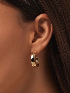 Our medium gold hoop earrings are the needed solid gold addition to your collection. Made with 100% waterproof & recycled solid gold, perfect for everyday wear. Gold Huggie Hoop Earrings, Gold Flats, Twist Ring, Huggie Hoop Earrings, Letter Necklace, Gold Hoop, Gold Hoop Earrings, Gold Earrings, Solid Gold