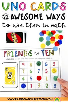 Need some fresh ideas to make math more engaging? Look no further! Check out these 22 unique ways to use UNO cards for practicing math skills. You'll find activities suitable for different age groups and levels of learning! Teaching Rounding, Primary School Classroom, Addition And Subtraction Practice, Subtraction Practice, Teaching Mathematics, Uno Cards, Math Groups, Primary Maths