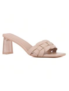 The Ela is the perfect combination of being on trend while sophisticated at the same time. The architectural lucite heel and woven strap makes for a tasteful look. •	Upper: 100% Faux Leather•	Outsole: 100% Rubber•	Lining: 100% Faux Leather•	Heel Height: 3Torgeis Women's Ela Heel Slide Apricot         Women Shoes, size features are:Bust: ,Length: ,Sleeve Length: Lucite Heels, Faux Leather Heels, Slides Women, Heeled Sandals, Womens Heels, Apricot, All Fashion, Sandals Heels, Womens Sandals