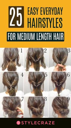 Discover the best easy hairstyles for medium-length hair carried by celebrities. This article has all the inspiration you will need to get a new hairstyle! #mediumlengthhairstyles Hairstyles For Medium Length Hair Tutorial, Easy Everyday Hairstyles, Bronde Balayage, Easy Hairstyles For Medium Hair, Hairstyles For Medium Hair, Hair Tutorials Easy, Hairstyles For Medium Length Hair