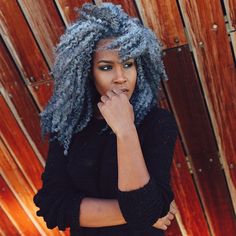 CurlsUnderstood.com: Grey hair!! Grey Hair Looks, Hot Hair Colors, Colored Curly Hair