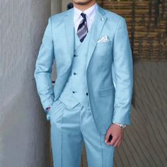 Sweetearing Men's Suit is a blend of sophistication and style. This suit features a slim-fit design, accentuating a sleek and modern silhouette. The solid color and distinguished peak lapel combine for a timeless and sophisticated look. The three-piece set design saves you the trouble of matching. It's the epitome of a well-tailored suit, perfect for the man seeking a sharp and distinguished appearance. Fabric Material: 65% Polyester Care: 9 Button & Peak Lapel Package: 1*Jacket +1*Vest+ 1*Pants Slim Fit Single-breasted Three-piece Suit, Groom's Slim Fit Suit With Suit Collar, Slim Fit Suit With Suit Collar For Groom, Notch Lapel Slim Fit Single Button Set, Semi-formal Slim Fit Three-piece Suit With Lapel Collar, Semi-formal Slim Fit Three-piece Suit, Slim Fit Tuxedo With Suit Collar, Slim Fit Suits With Single Button And Notch Lapel, Slim Fit Single Button Suit With Notch Lapel