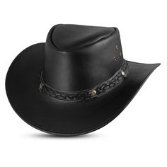 Genuine Calf Leather Western Cowboy Hat Men and Women Cowboy Hat Western Style  Shapeable Wide Brim Hat Genuine Calf Leather Western Cowboy Hat Embrace the spirit of the West with our Genuine Leather Western Cowboy Hat, a perfect blend of rugged durability and classic style. Crafted from high-quality, 100% real leather, this hat is designed to withstand the elements while offering unbeatable comfort. The wide brim provides excellent sun protection, making it ideal for outdoor adventures, ranch w Leather Cowboy Hats, Chapeau Cowboy, Western Cowboy Hats, Hat Men, Hat For Men, Leather Hats, Cow Girl, Hat For Man, Cow Boy