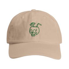 Introducing the Potio Vita Skull & Cocktail Dad Hat - a bold, stylish accessory for those who live life to the fullest. Featuring a unique embroidered logo of a skull holding a cocktail glass, this cap is perfect for adding a touch of edgy fun to your everyday wear. Key Features: Stylish Design: Embroidered with a skull and cocktail glass logo, symbolizing the perfect blend of life's pleasures and a reminder to seize every moment. Premium Material: Made from soft, breathable cotton for maximum comfort. The green camo option is crafted from a durable polyester-cotton blend. Modern Fit: Six-panel, low-profile structure for a sleek, contemporary look. Durable Construction: Four-row stitching on the flat visor ensures the cap maintains its shape and provides effective sun protection. Comfortab Fun Summer Baseball Cap With Curved Brim, Cotton Snapback Beach Hat, Cotton Snapback Hat For Beach, Cotton Beach Baseball Cap, Casual Baseball Cap For Beach, Casual Baseball Cap For Vacation, Casual Cotton Baseball Cap For Beach, Casual Summer Snapback Baseball Cap, Casual Cotton Beach Baseball Cap