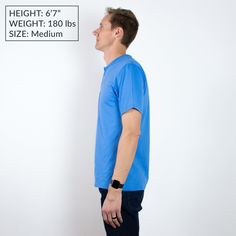 Our best-selling Dual Blend Henley t-shirt is made from a soft cotton polyester blend and perfectly flatters tall, slim men. A 3-button Henley design adds a touch of style to a classic t-shirts. Each shirt is flexible, light, and resists wrinkling in the wash, making it your ideal t-shirt for any occasion. Upgrade you wardrobe with shirts that actually fit and click Add to Card today! Product Details 45% cotton55% polyesterMachine wash cold and tumble dry low to minimize shrinking Size Guide Hei Cotton V-neck T-shirt With Button Closure, Henley Neckline T-shirt With Button Closure And Relaxed Fit, Relaxed Fit Short Sleeve Henley With Buttons, Casual Stretch T-shirt With Button Closure, Relaxed Fit Henley T-shirt With Button Closure, Relaxed Fit T-shirt With Button Closure And Henley Neckline, Relaxed Fit T-shirt With Henley Neckline, Relaxed Fit Henley Neckline T-shirt, Relaxed Fit Short Sleeve Everyday Henley