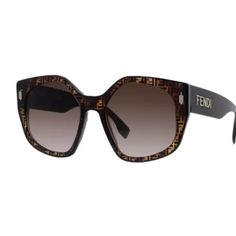 Brown Fendi Logo Sunglasses 500 Plus Taxes Comes With Bag + Receipt - Minor Wear On The Lenses - Will Clean From Fingerprints Before Sending Too Big For My Small Face Bag / Box Thrown Out Bcuz I Moved From Miami To Ca Kept The Bag And Receipt Luxury Brown Sunglasses For Evening, Designer Brown Evening Sunglasses, Fendi Logo, Sunglasses Logo, Small Faces, Fingerprint, Sunglasses Accessories, Lenses, Fendi