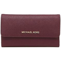 Michael Kors Jet Set Travel Large Trifold Wallet Merlot (Dark Red) Saffiano Leather With Gold-Tone Hardware New With Tags; Authenticity Guaranteed! Style 35s8gtvf7l; Retail $278 Details: Crosshatched Leather Snap Closure, Lined Exterior Zip Pocket Interior: 18 Credit Card Slots, Bill Compartment, Id Window Length: 7" Height: 4" Depth: 1" Classic Wallets With Logo For Everyday Use, Classic Michael Kors Wallet For Everyday Use, Classic Michael Kors Wallets For Everyday Use, Elegant Everyday Wallets With Logo, Elegant Wallets With Logo, Michael Kors Classic Wallets For Everyday, Elegant Travel Wallet With Logo, Michael Kors Classic Wallet For Daily Use, Elegant Michael Kors Wallets For Daily Use