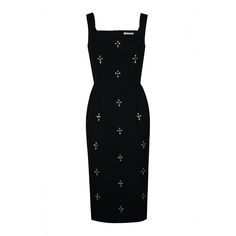 Ami midi dress is hand embellished with crystals in the front.  It's tailored from english wool-blend fabric and has a chic square neckline. Style yours with barely-there sandals and a mini bag.  Black wool-blend fabric; lining - 100% viscose Hand embellished  Concealed zip fastening at back Back split Delicate wash at 30°C Dry clean Do not bleach Do not tumble dry Made in Moldova Mini Bag Black, Embellished Midi Dress, Black Linen Dress, Office Black, Europe Trip, French Decor, Black Linen, Ladies Dress Design, Black Midi Dress