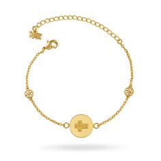 Crafted from hypoallergenic stainless steel, this beautifully delicate Birthstone Cross Bracelet is the perfect addition to every jewelry box. Its hypoallergenic, sweat and waterproof. Length: Adjustable from 5" - 7"Stones: CZ Hypoallergenic Gold Metal Bracelet As Gift, Adjustable Stainless Steel Jubilee Charm Bracelet, Hypoallergenic Gold Metal Bracelet For Gift, Hypoallergenic Metal Gold Bracelet As Gift, Adjustable Hypoallergenic Gold Plated Charm Bracelet, Adjustable Hypoallergenic Gold Metal Bracelet, Dainty Adjustable Stainless Steel Charm Bracelet, Dainty Stainless Steel Bracelet With Adjustable Chain, Adjustable Dainty Stainless Steel Charm Bracelet