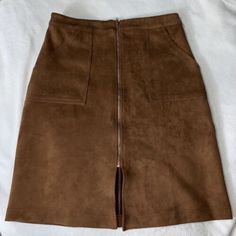 Glam faux suede skirt chesnut size Small front zip | eBay Faux Suede Skirt, Womens Clothes, Suede Skirt, Faux Suede, Skirt, Clothes For Women, Clothes